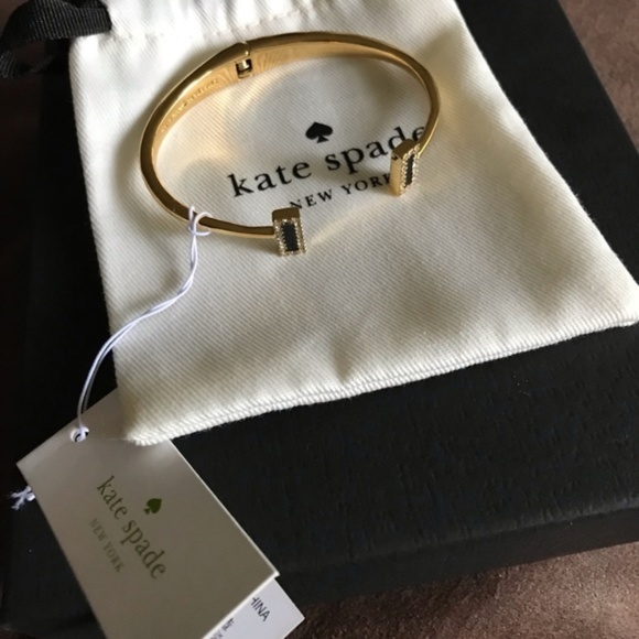 kate spade Jewelry - Kate Spade NY Raising the Bar Hinge Bracelet - Blk